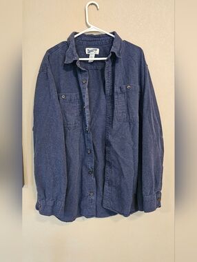 Duluth Trading Co Men's Indigo Button-Up Work Shirt
